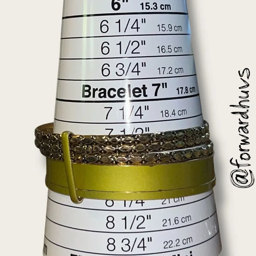 Bundle Sale 3 for $15 | Green & black / Gold Bracelet Set
